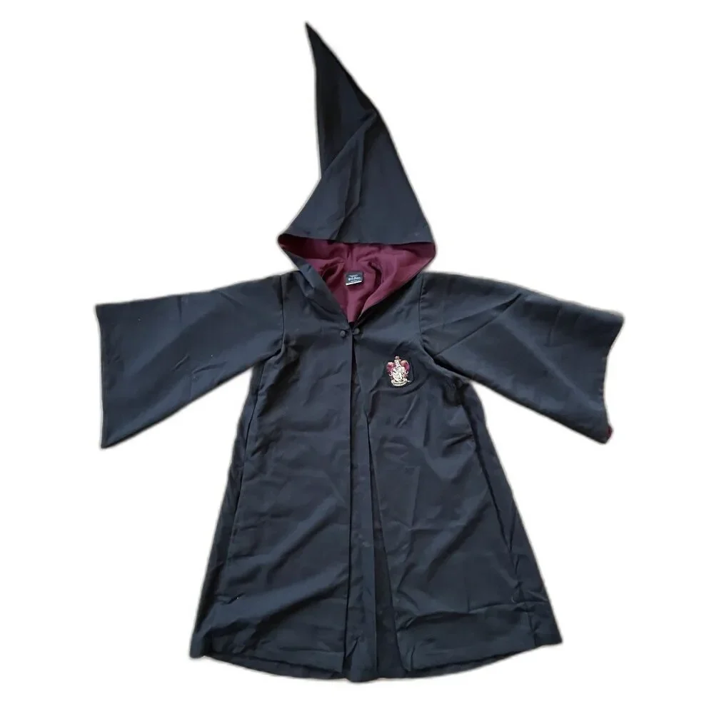 Harry Potter Griffindor Universal Studios Black Wizard Clock Robe Kids Size XXXS - Picture 2 of 10